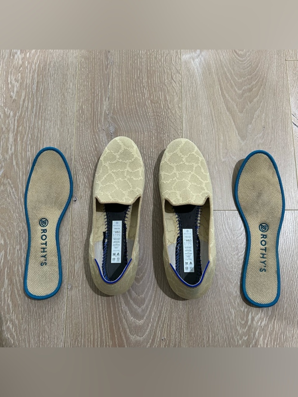 Rothy’s The Loafer Shoes Sahara Gold Giraffe Print Size Women’s 8.5 - Picture 3 of 11